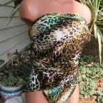 Bathing Suit Medium Wrap-around Swimsuit Leopard..