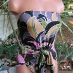 Bathing Suit Small Wrap-around Swimsuit Brown And..