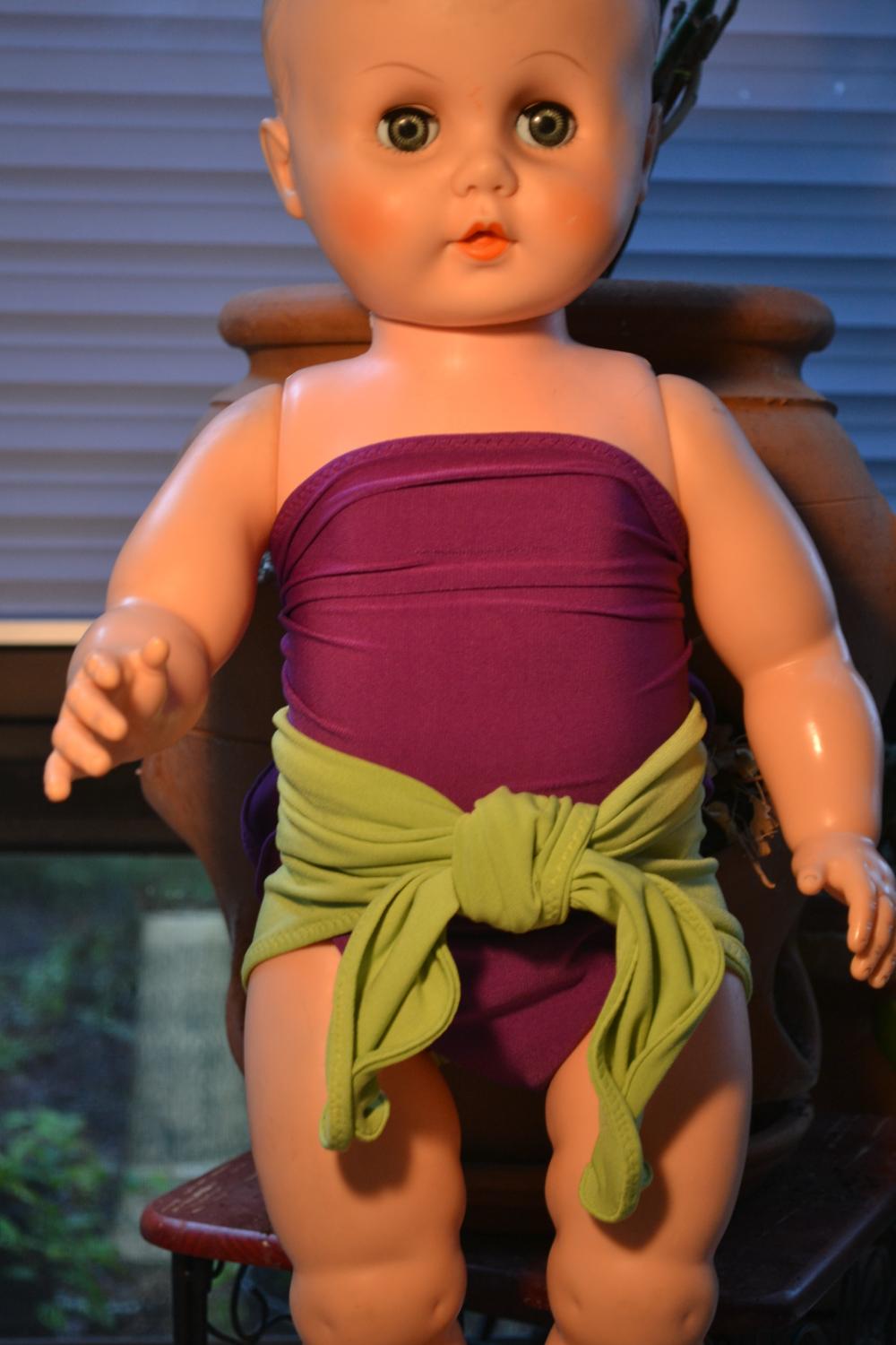 Baby Bathing Suit Light Purple And Pear Wrap Around Swimsuit on Luulla